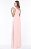 ColsBM Eliana Pastel Pink Glamorous A-line Short Sleeve Zip up Chiffon Floor Length Bridesmaid Dresses
