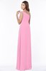 ColsBM Eliana Pink Glamorous A-line Short Sleeve Zip up Chiffon Floor Length Bridesmaid Dresses