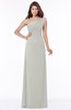 ColsBM Eliana Platinum Glamorous A-line Short Sleeve Zip up Chiffon Floor Length Bridesmaid Dresses