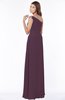 ColsBM Eliana Plum Glamorous A-line Short Sleeve Zip up Chiffon Floor Length Bridesmaid Dresses
