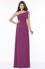 ColsBM Eliana Raspberry Glamorous A-line Short Sleeve Zip up Chiffon Floor Length Bridesmaid Dresses