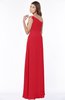 ColsBM Eliana Red Glamorous A-line Short Sleeve Zip up Chiffon Floor Length Bridesmaid Dresses