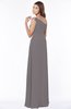 ColsBM Eliana Ridge Grey Glamorous A-line Short Sleeve Zip up Chiffon Floor Length Bridesmaid Dresses