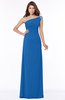 ColsBM Eliana Royal Blue Glamorous A-line Short Sleeve Zip up Chiffon Floor Length Bridesmaid Dresses