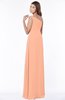 ColsBM Eliana Salmon Glamorous A-line Short Sleeve Zip up Chiffon Floor Length Bridesmaid Dresses