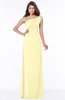 ColsBM Eliana Soft Yellow Glamorous A-line Short Sleeve Zip up Chiffon Floor Length Bridesmaid Dresses