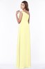 ColsBM Eliana Wax Yellow Glamorous A-line Short Sleeve Zip up Chiffon Floor Length Bridesmaid Dresses
