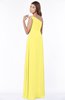ColsBM Eliana Yellow Iris Glamorous A-line Short Sleeve Zip up Chiffon Floor Length Bridesmaid Dresses