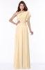ColsBM Alexia Apricot Gelato Modest A-line Zip up Chiffon Floor Length Ruching Bridesmaid Dresses
