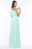 ColsBM Alexia Blue Glass Modest A-line Zip up Chiffon Floor Length Ruching Bridesmaid Dresses