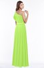 ColsBM Alexia Bright Green Modest A-line Zip up Chiffon Floor Length Ruching Bridesmaid Dresses