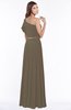 ColsBM Alexia Carafe Brown Modest A-line Zip up Chiffon Floor Length Ruching Bridesmaid Dresses