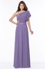 ColsBM Alexia Chalk Violet Modest A-line Zip up Chiffon Floor Length Ruching Bridesmaid Dresses