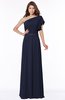 ColsBM Alexia Dark Sapphire Modest A-line Zip up Chiffon Floor Length Ruching Bridesmaid Dresses