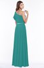 ColsBM Alexia Emerald Green Modest A-line Zip up Chiffon Floor Length Ruching Bridesmaid Dresses