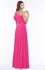 ColsBM Alexia Fandango Pink Modest A-line Zip up Chiffon Floor Length Ruching Bridesmaid Dresses