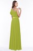 ColsBM Alexia Green Oasis Modest A-line Zip up Chiffon Floor Length Ruching Bridesmaid Dresses