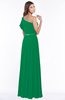 ColsBM Alexia Green Modest A-line Zip up Chiffon Floor Length Ruching Bridesmaid Dresses