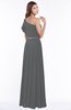 ColsBM Alexia Grey Modest A-line Zip up Chiffon Floor Length Ruching Bridesmaid Dresses
