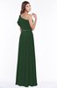 ColsBM Alexia Hunter Green Modest A-line Zip up Chiffon Floor Length Ruching Bridesmaid Dresses