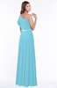 ColsBM Alexia Light Blue Modest A-line Zip up Chiffon Floor Length Ruching Bridesmaid Dresses