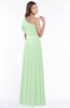 ColsBM Alexia Light Green Modest A-line Zip up Chiffon Floor Length Ruching Bridesmaid Dresses