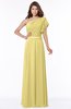 ColsBM Alexia Misted Yellow Modest A-line Zip up Chiffon Floor Length Ruching Bridesmaid Dresses