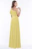 ColsBM Alexia Misted Yellow Modest A-line Zip up Chiffon Floor Length Ruching Bridesmaid Dresses