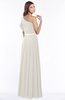 ColsBM Alexia Off White Modest A-line Zip up Chiffon Floor Length Ruching Bridesmaid Dresses