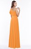 ColsBM Alexia Orange Modest A-line Zip up Chiffon Floor Length Ruching Bridesmaid Dresses