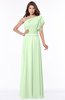 ColsBM Alexia Pale Green Modest A-line Zip up Chiffon Floor Length Ruching Bridesmaid Dresses