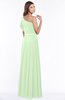 ColsBM Alexia Pale Green Modest A-line Zip up Chiffon Floor Length Ruching Bridesmaid Dresses