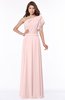 ColsBM Alexia Pastel Pink Modest A-line Zip up Chiffon Floor Length Ruching Bridesmaid Dresses