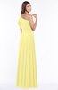 ColsBM Alexia Pastel Yellow Modest A-line Zip up Chiffon Floor Length Ruching Bridesmaid Dresses