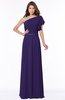 ColsBM Alexia Royal Purple Modest A-line Zip up Chiffon Floor Length Ruching Bridesmaid Dresses