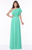 ColsBM Alexia Seafoam Green Modest A-line Zip up Chiffon Floor Length Ruching Bridesmaid Dresses