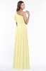 ColsBM Alexia Soft Yellow Modest A-line Zip up Chiffon Floor Length Ruching Bridesmaid Dresses