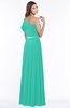 ColsBM Alexia Viridian Green Modest A-line Zip up Chiffon Floor Length Ruching Bridesmaid Dresses