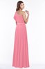 ColsBM Alexia Watermelon Modest A-line Zip up Chiffon Floor Length Ruching Bridesmaid Dresses