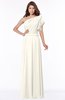 ColsBM Alexia Whisper White Modest A-line Zip up Chiffon Floor Length Ruching Bridesmaid Dresses