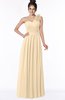 ColsBM Elisa Apricot Gelato Simple A-line One Shoulder Half Backless Chiffon Flower Bridesmaid Dresses