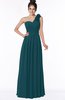 ColsBM Elisa Blue Green Simple A-line One Shoulder Half Backless Chiffon Flower Bridesmaid Dresses