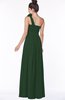 ColsBM Elisa Hunter Green Simple A-line One Shoulder Half Backless Chiffon Flower Bridesmaid Dresses