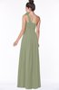 ColsBM Elisa Moss Green Simple A-line One Shoulder Half Backless Chiffon Flower Bridesmaid Dresses