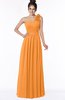 ColsBM Elisa Orange Simple A-line One Shoulder Half Backless Chiffon Flower Bridesmaid Dresses