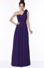 ColsBM Elisa Royal Purple Simple A-line One Shoulder Half Backless Chiffon Flower Bridesmaid Dresses