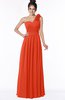 ColsBM Elisa Tangerine Tango Simple A-line One Shoulder Half Backless Chiffon Flower Bridesmaid Dresses