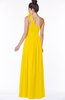 ColsBM Elisa Yellow Simple A-line One Shoulder Half Backless Chiffon Flower Bridesmaid Dresses