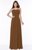 ColsBM Danna Brown Modern A-line Strapless Sleeveless Floor Length Bridesmaid Dresses