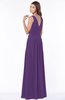 ColsBM Yasmin Dark Purple Modern V-neck Zip up Floor Length Ruching Bridesmaid Dresses